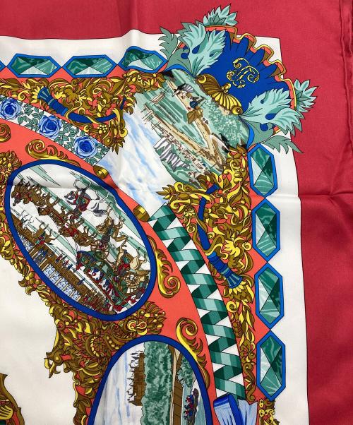 HERMES（エルメス）HERMES (エルメス) シルクスカーフ レッドの古着・服飾アイテム