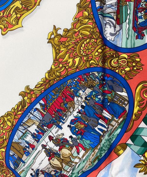 HERMES（エルメス）HERMES (エルメス) シルクスカーフ レッドの古着・服飾アイテム