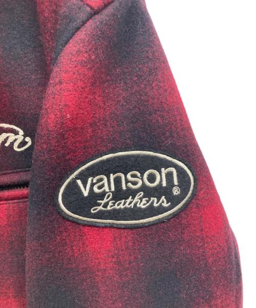 VANSON（バンソン）VANSON (バンソン) ウールオンブレジャケット レッド サイズ:Lの古着・服飾アイテム