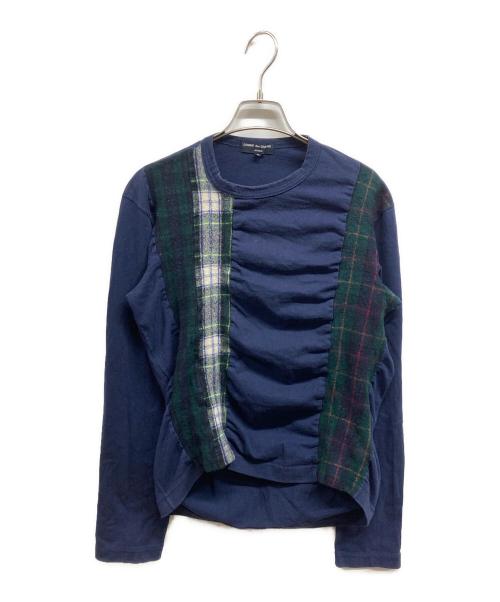 COMME des GARCONS HOMME DEUX（コムデギャルソン オム ドゥ）COMME des GARCONS HOMME DEUX (コムデギャルソン オム ドゥ) ウール切替カットソー ネイビー サイズ:Sの古着・服飾アイテム