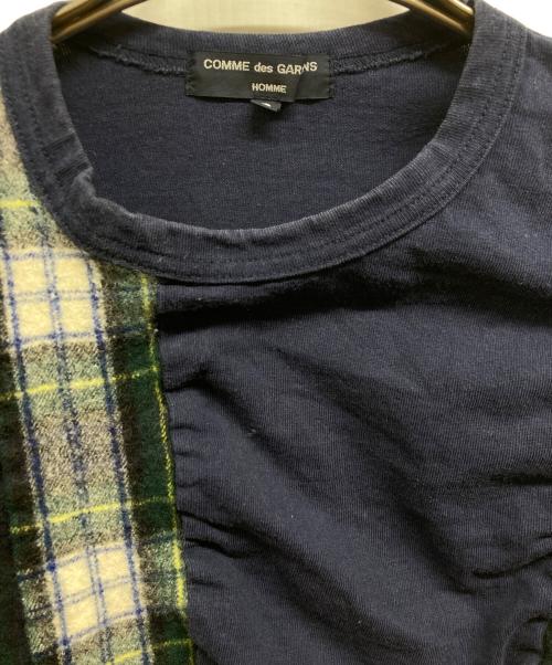 COMME des GARCONS HOMME DEUX（コムデギャルソン オム ドゥ）COMME des GARCONS HOMME DEUX (コムデギャルソン オム ドゥ) ウール切替カットソー ネイビー サイズ:Sの古着・服飾アイテム