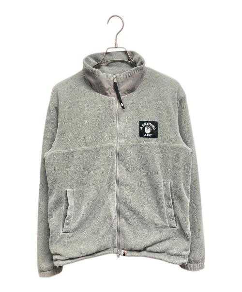 A BATHING APE（ア ベイシング エイプ）A BATHING APE (ア ベイシング エイプ) フリースジャケット グレー サイズ:Lの古着・服飾アイテム