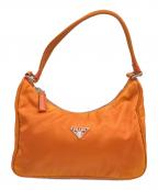 PRADAプラダ）の古着「ナイロンミニハンドバッグ」｜オレンジ