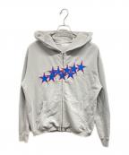 VALLADバラッド）の古着「スター ジップ アップ フーディ」｜グレー
