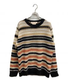 MARNI（マルニ）の古着「ラウンドネックセーター」｜ベージュ×ブラック