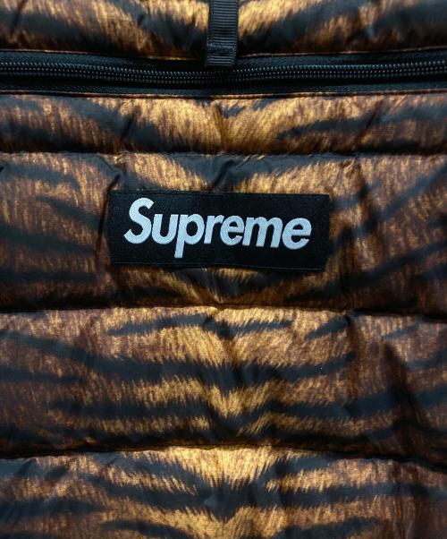 SUPREME（シュプリーム）Supreme (シュプリーム) Micro Down Half Zip Hooded Pullover Jacket ブラウン×ブラック サイズ:Mの古着・服飾アイテム