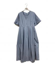CLANE（クラネ）の古着「ワイドベルトマキシワンピース」｜ブルー