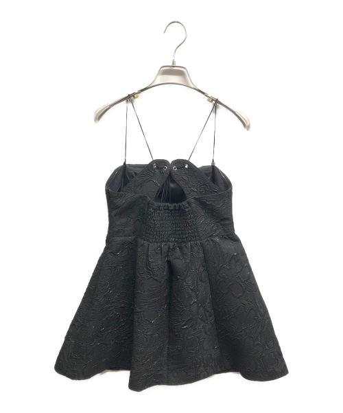 Ameri（アメリ）AMERI (アメリ) MEDI 2WAY JACQUARD BARE TOP ブラック サイズ:S 未使用品の古着・服飾アイテム