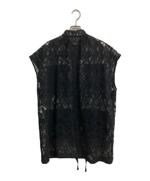 Ameri（アメリ）AMERI (アメリ) LACE WORKPOCKET VEST ブラック サイズ:ＦＲＥＥの古着・服飾アイテム