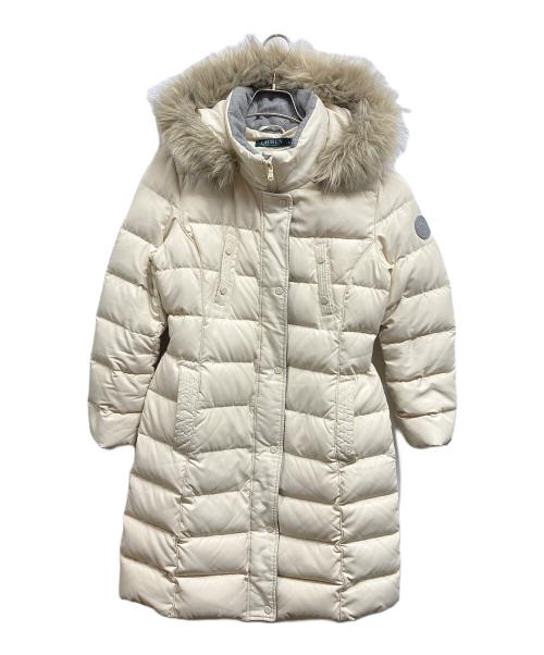 LAUREN RALPH LAUREN（ローレンラルフローレン）LAUREN RALPH LAUREN (ローレンラルフローレン) ファージャケット ホワイト サイズ:Sの古着・服飾アイテム