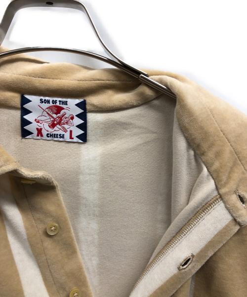 son of the cheese（（サノバチーズ））SON OF THE CHEESE (（サノバチーズ）) 1 SS PILE POLO SHIRT ベージュ サイズ:Lの古着・服飾アイテム