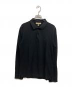 BURBERRY LONDONバーバリーロンドン）の古着「L/Sポロシャツ」｜ブラック