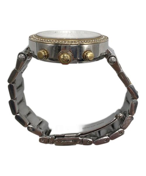 MICHAEL KORS（マイケル・コース）MICHAEL KORS (マイケル・コース) クロノグラフ パヴェ ツートン クォーツ ウォッチ ホワイトの古着・服飾アイテム