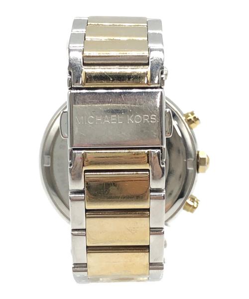 MICHAEL KORS（マイケル・コース）MICHAEL KORS (マイケル・コース) クロノグラフ パヴェ ツートン クォーツ ウォッチ ホワイトの古着・服飾アイテム