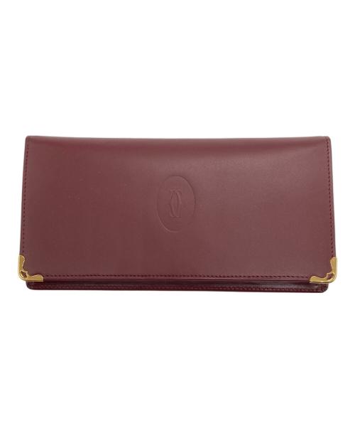 Cartier（カルティエ）Cartier (カルティエ) 二つ折り長財布 レッドの古着・服飾アイテム