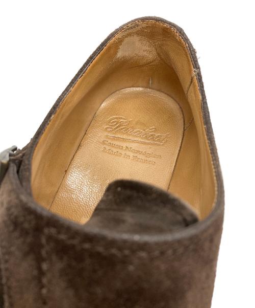 PARABOOT（パラブーツ）PARABOOT (パラブーツ) ダブルモンクストラップ スウェードシューズ ブラウン サイズ:8 1/2の古着・服飾アイテム