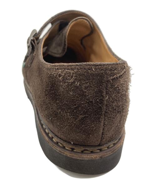 PARABOOT（パラブーツ）PARABOOT (パラブーツ) ダブルモンクストラップ スウェードシューズ ブラウン サイズ:8 1/2の古着・服飾アイテム