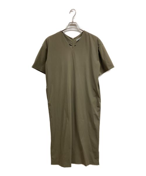theory luxe（セオリーリュクス）theory luxe (セオリーリュクス) とろみ素材ロングワンピース グリーン サイズ:38の古着・服飾アイテム
