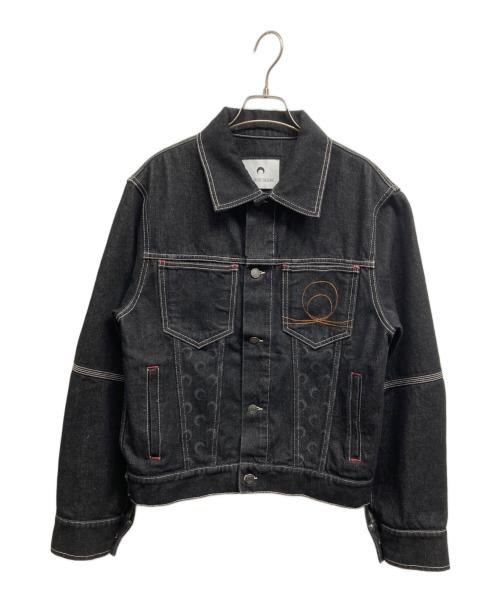 MARINE SERRE（マリーンセル）marine serre (マリーンセル) Moon Laser Denim Trucker Jacket ブラック サイズ:46の古着・服飾アイテム