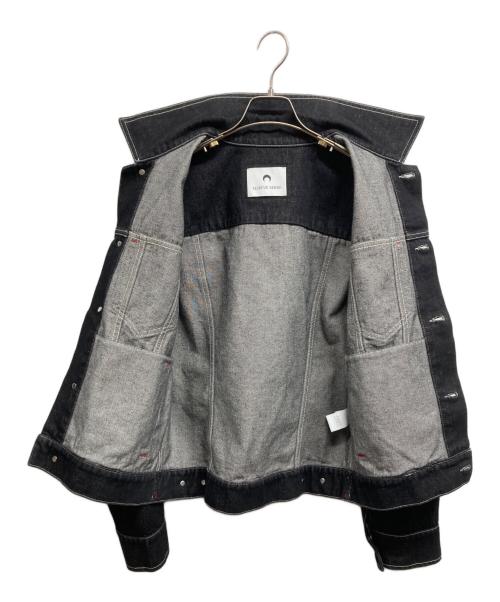 MARINE SERRE（マリーンセル）marine serre (マリーンセル) Moon Laser Denim Trucker Jacket ブラック サイズ:46の古着・服飾アイテム