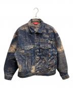 SUPREMEシュプリーム）の古着「Archive Denim Jacquard Trucker Jacket」｜ネイビー