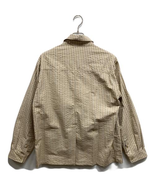 KAPTAIN SUNSHINE（キャプテンサンシャイン）KAPTAIN SUNSHINE (キャプテンサンシャイン) Safari Shirt Jacket ベージュ×ホワイト サイズ:38の古着・服飾アイテム