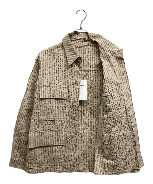 KAPTAIN SUNSHINE（キャプテンサンシャイン）KAPTAIN SUNSHINE (キャプテンサンシャイン) Safari Shirt Jacket ベージュ×ホワイト サイズ:38の古着・服飾アイテム