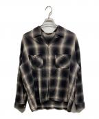 COOTIE PRODUCTIONSクーティープロダクツ）の古着「オンブレチェックシャツ」｜ブラック
