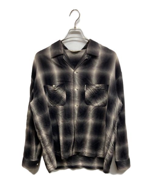 COOTIE PRODUCTIONS（クーティープロダクツ）COOTIE PRODUCTIONS (クーティープロダクツ) オンブレチェックシャツ ブラック サイズ:Mの古着・服飾アイテム