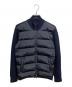 HERNO（ヘルノ）の古着「ポリエステル×5ゲージウールハイブリッドダウンニットブルゾン」｜ネイビー