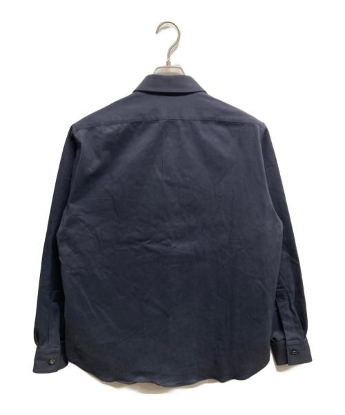 GUY ROVER（ギローバー）GUY ROVER (ギローバー) コットンストレッチギャバジンミリタリーシャツジャケット ネイビー サイズ:Mの古着・服飾アイテム