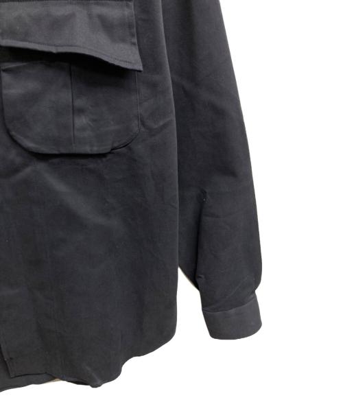 GUY ROVER（ギローバー）GUY ROVER (ギローバー) コットンストレッチギャバジンミリタリーシャツジャケット ネイビー サイズ:Mの古着・服飾アイテム