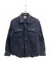 GUY ROVER（ギローバー）の古着「コットンストレッチギャバジンミリタリーシャツジャケット」｜ネイビー