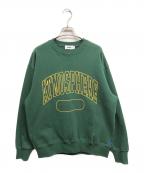 ATMOSアトモス）の古着「Vintage college logo Crew Sweatshirt」｜グリーン