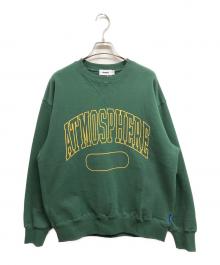 ATMOS（アトモス）の古着「Vintage college logo Crew Sweatshirt」｜グリーン