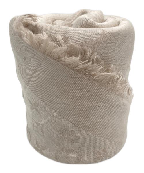 LOUIS VUITTON（ルイ ヴィトン）LOUIS VUITTON (ルイ ヴィトン) 大判ストール アイボリーの古着・服飾アイテム