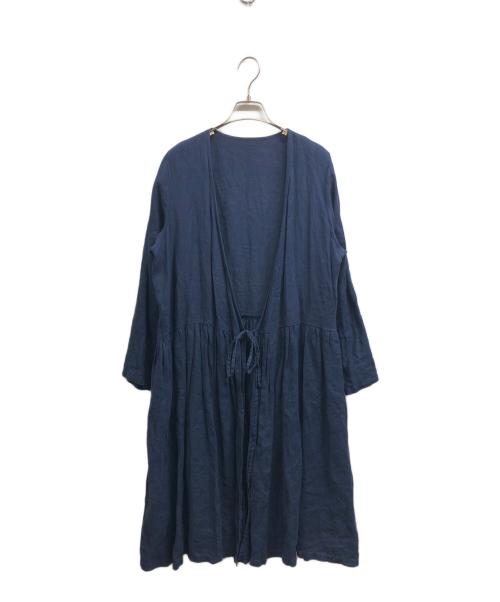 nest Robe（ネストローブ）nest Robe (ネストローブ) リネンブラウスワンピース ネイビー サイズ:freeの古着・服飾アイテム