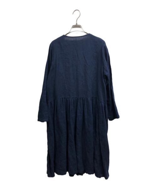 nest Robe（ネストローブ）nest Robe (ネストローブ) リネンブラウスワンピース ネイビー サイズ:freeの古着・服飾アイテム