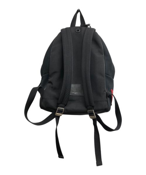 Saint Laurent Paris（サンローランパリ）Saint Laurent Paris (サンローランパリ) ツイル パッチ シティ バックパック ブラックの古着・服飾アイテム
