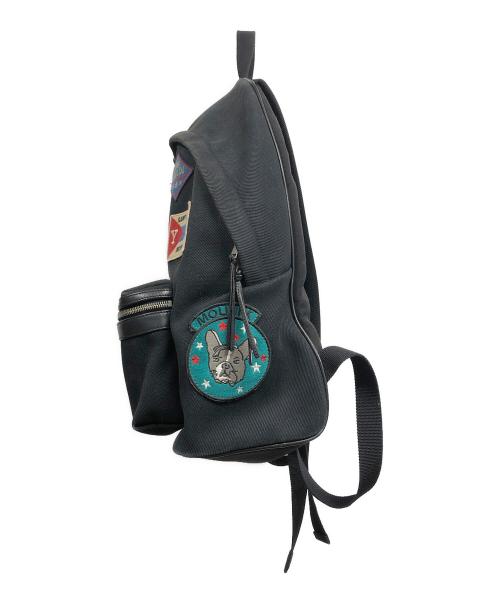 Saint Laurent Paris（サンローランパリ）Saint Laurent Paris (サンローランパリ) ツイル パッチ シティ バックパック ブラックの古着・服飾アイテム