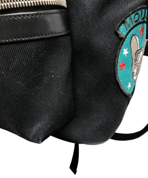 Saint Laurent Paris（サンローランパリ）Saint Laurent Paris (サンローランパリ) ツイル パッチ シティ バックパック ブラックの古着・服飾アイテム