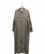 RIM.ARKリムアーク）の古着「Gloss maxi shirt dress」｜ベージュ