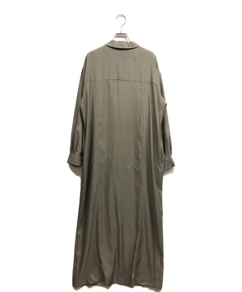 RIM.ARK（リムアーク）RIM.ARK (リムアーク) Gloss maxi shirt dress ベージュ サイズ:ＦＲＥＥの古着・服飾アイテム