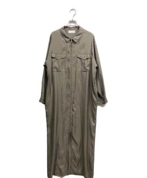 RIM.ARK（リムアーク）RIM.ARK (リムアーク) Gloss maxi shirt dress ベージュ サイズ:ＦＲＥＥの古着・服飾アイテム