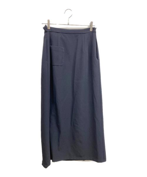RIM.ARK（リムアーク）RIM.ARK (リムアーク) Lower part pleats SK ネイビー サイズ:38の古着・服飾アイテム