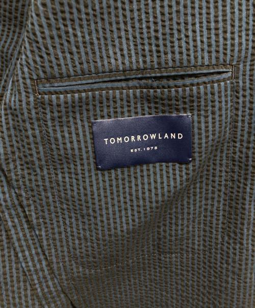 TOMORROW LAND（トゥモローランド）TOMORROW LAND (トゥモローランド) シアサッカーストライプジャケット ネイビー サイズ:44の古着・服飾アイテム