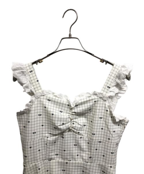 Lolime（ロリミィ）Lolime (ロリミィ) Heart arrowジャンパースカートワンピース ホワイト サイズ:XLの古着・服飾アイテム