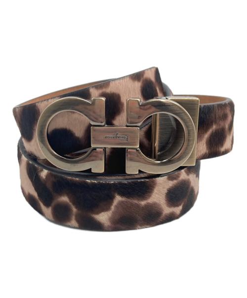 Ferragamo（フェラガモ）Ferragamo (フェラガモ) レオパード柄 ガンチーニベルトの古着・服飾アイテム