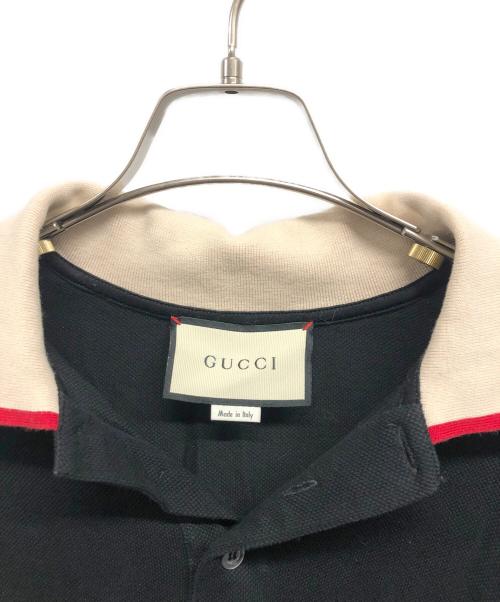 GUCCI（グッチ）GUCCI (グッチ) Stretch Cotton Piquet Polo ブラック サイズ:Sの古着・服飾アイテム