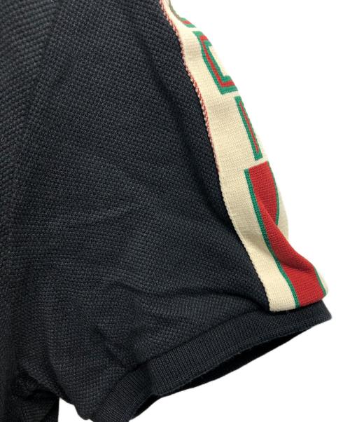 GUCCI（グッチ）GUCCI (グッチ) Stretch Cotton Piquet Polo ブラック サイズ:Sの古着・服飾アイテム